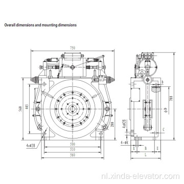 Lift reserveonderdelen Lift Gearless tractiemachine